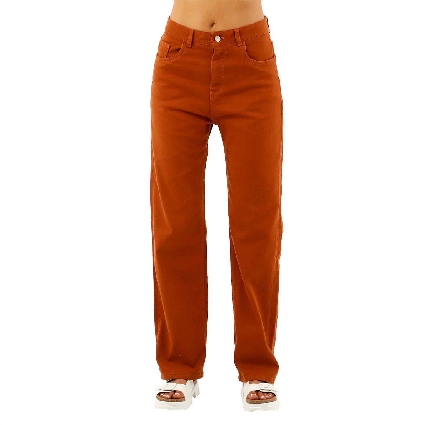 JEANS WIDE NARANJA