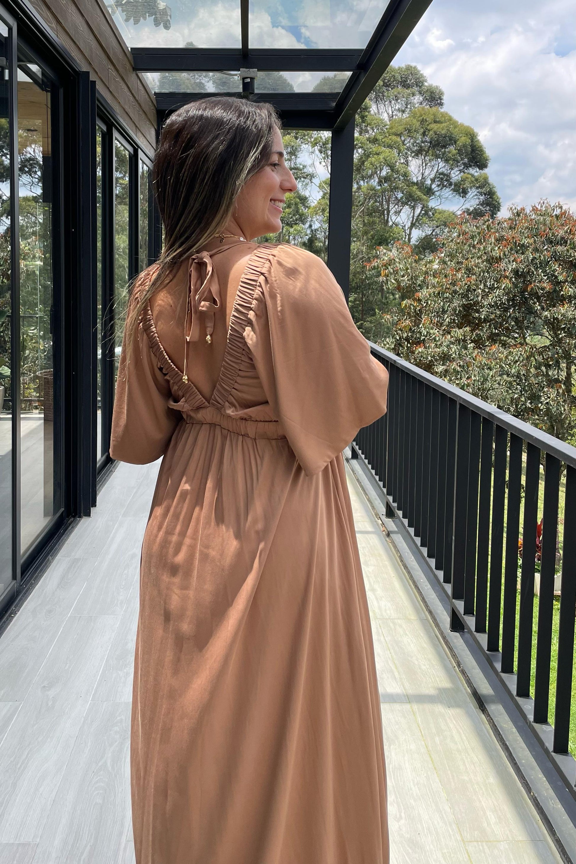 VESTIDO AMAZONAS CAMEL