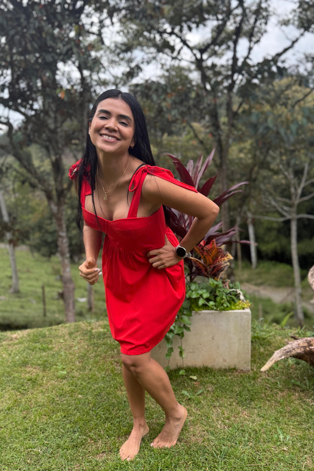 VESTIDO MAYA ROJO