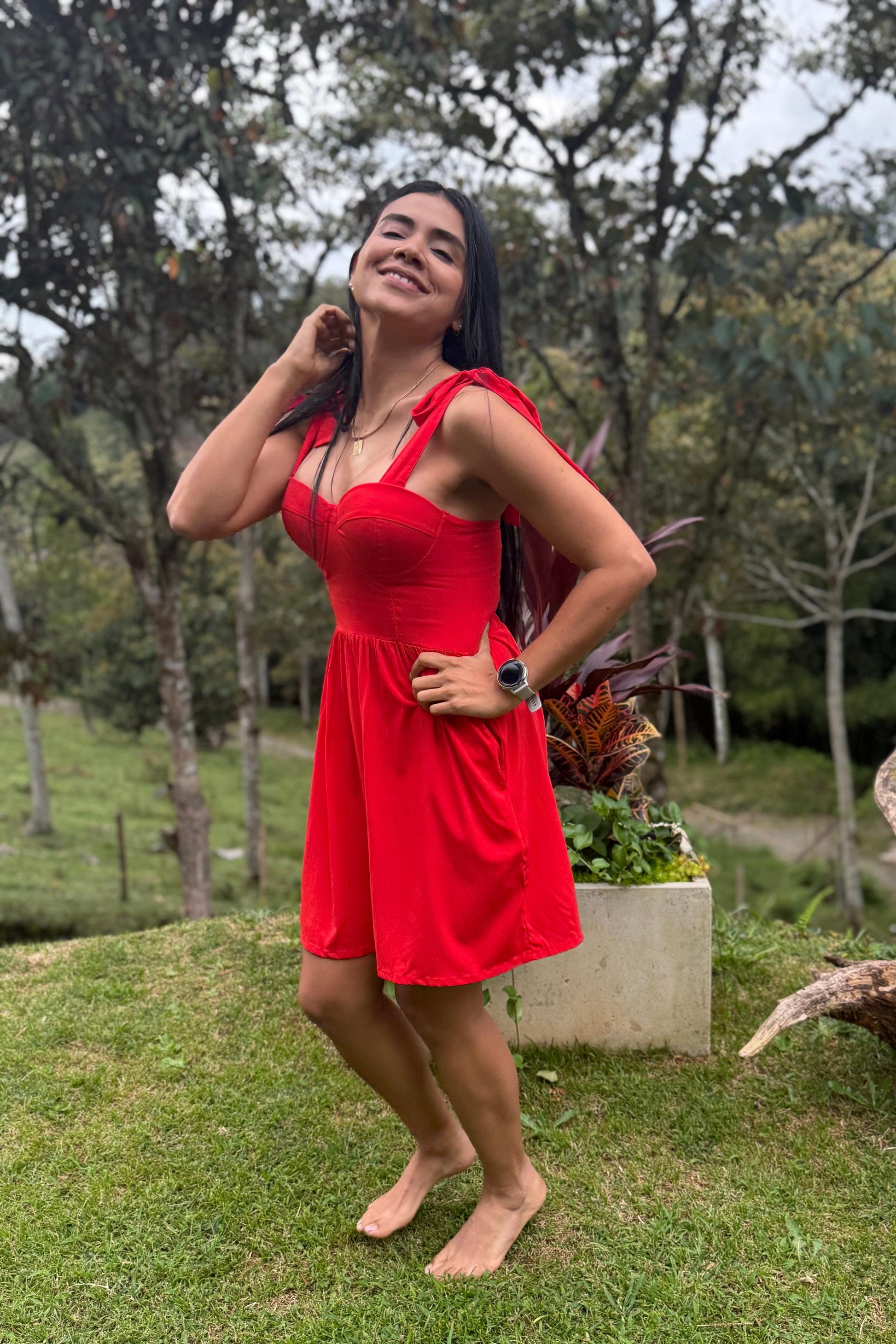 VESTIDO MAYA ROJO