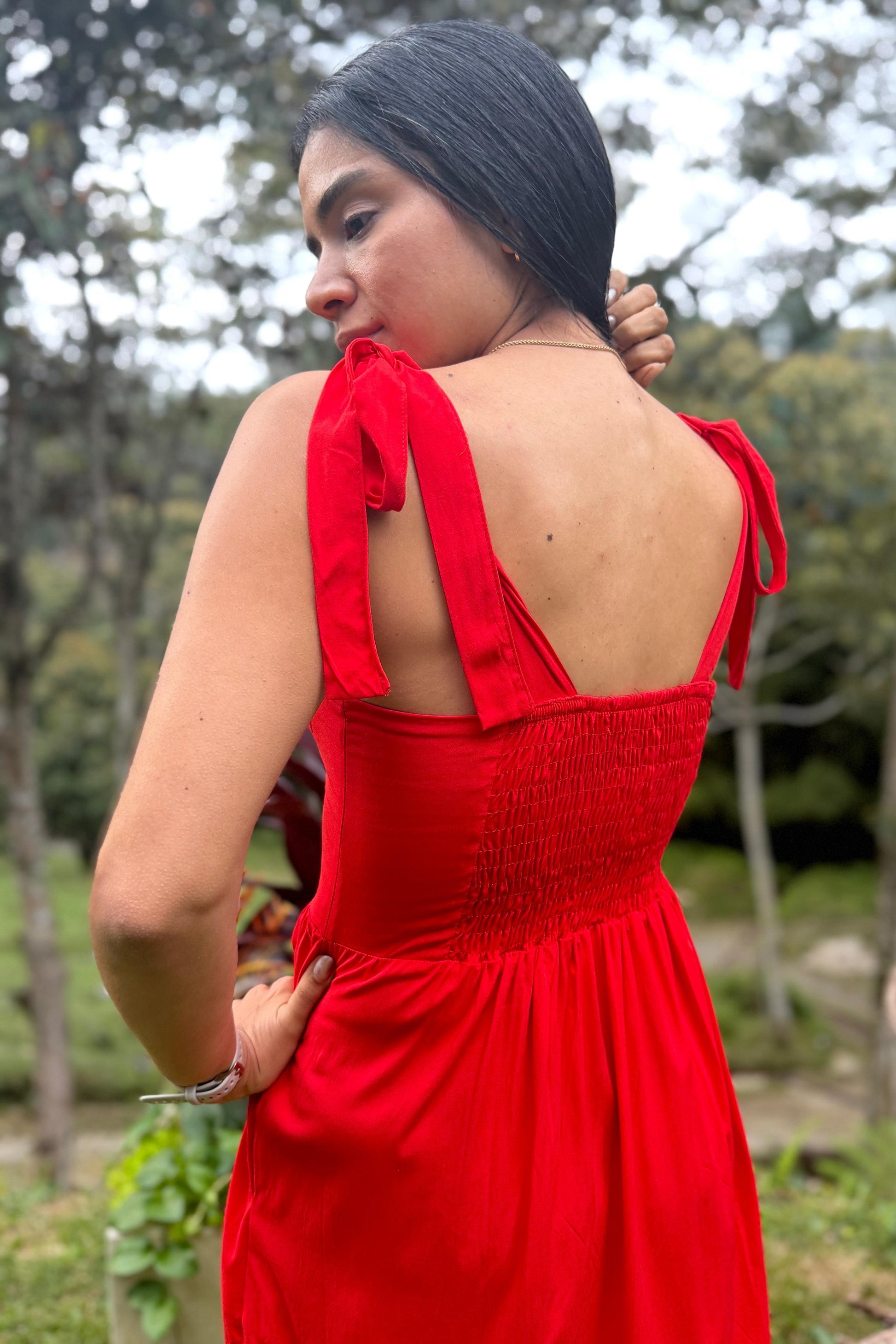 VESTIDO MAYA ROJO