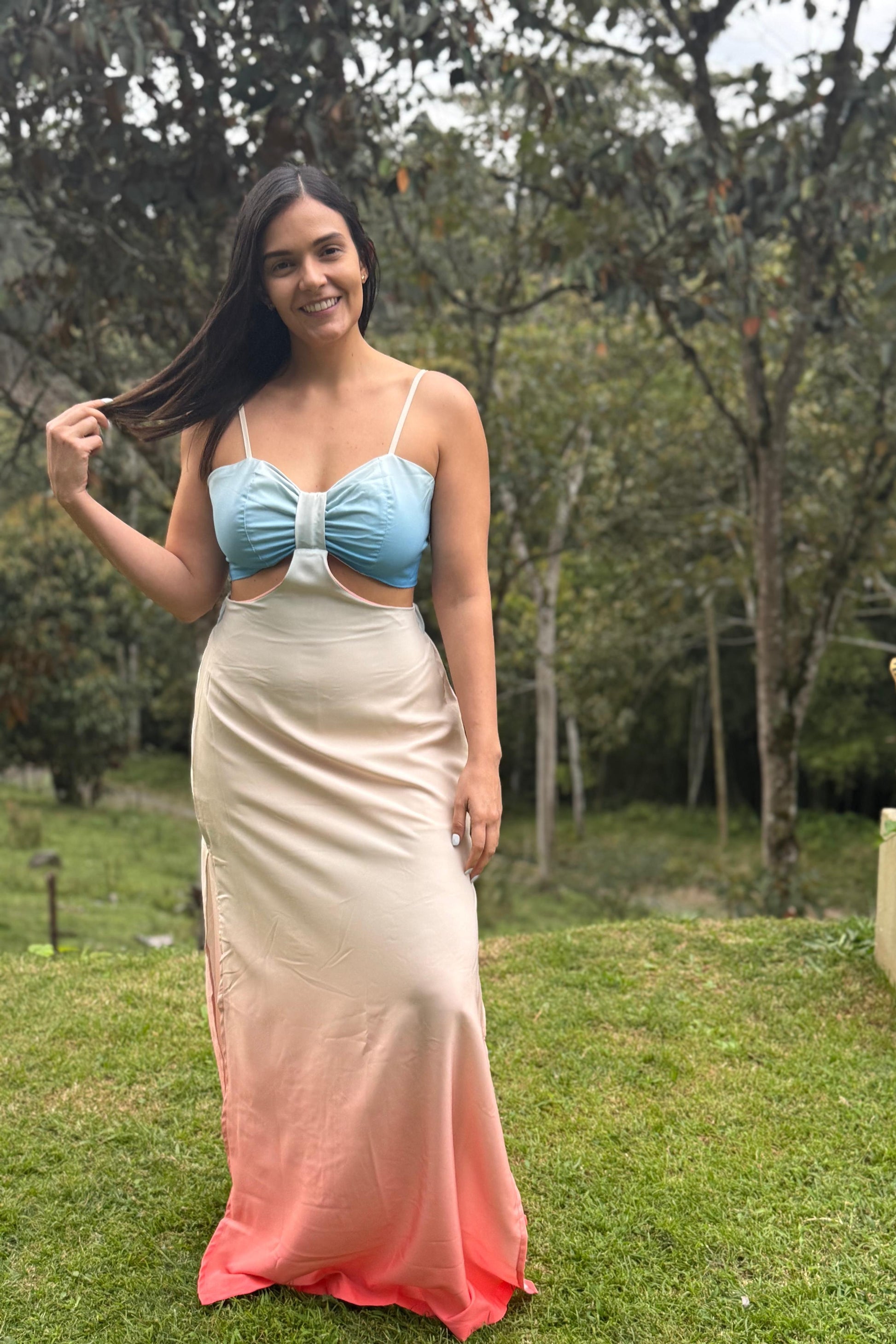 VESTIDO ILUSION ROSADO