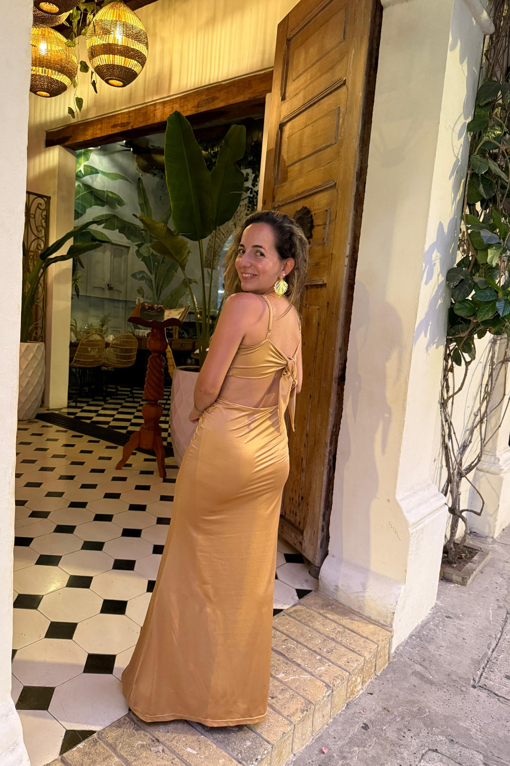 VESTIDO MARGARITA CAMEL